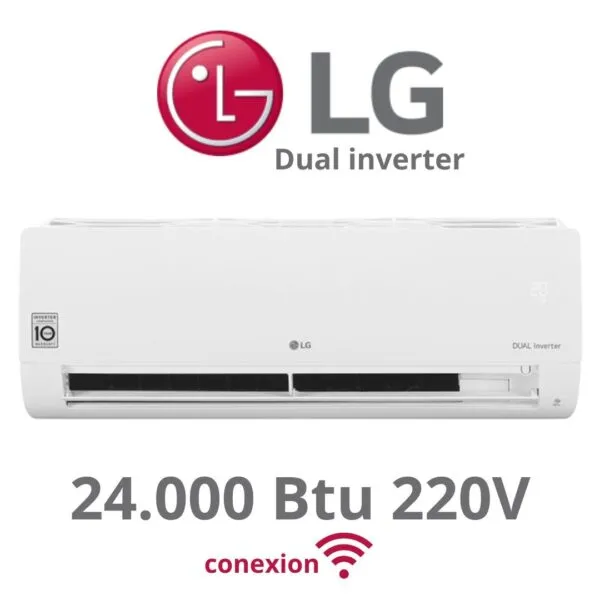 Aire acondicionado Mini Split LG Dual Inverter de 24.000 Btu a 220V con wifi VM