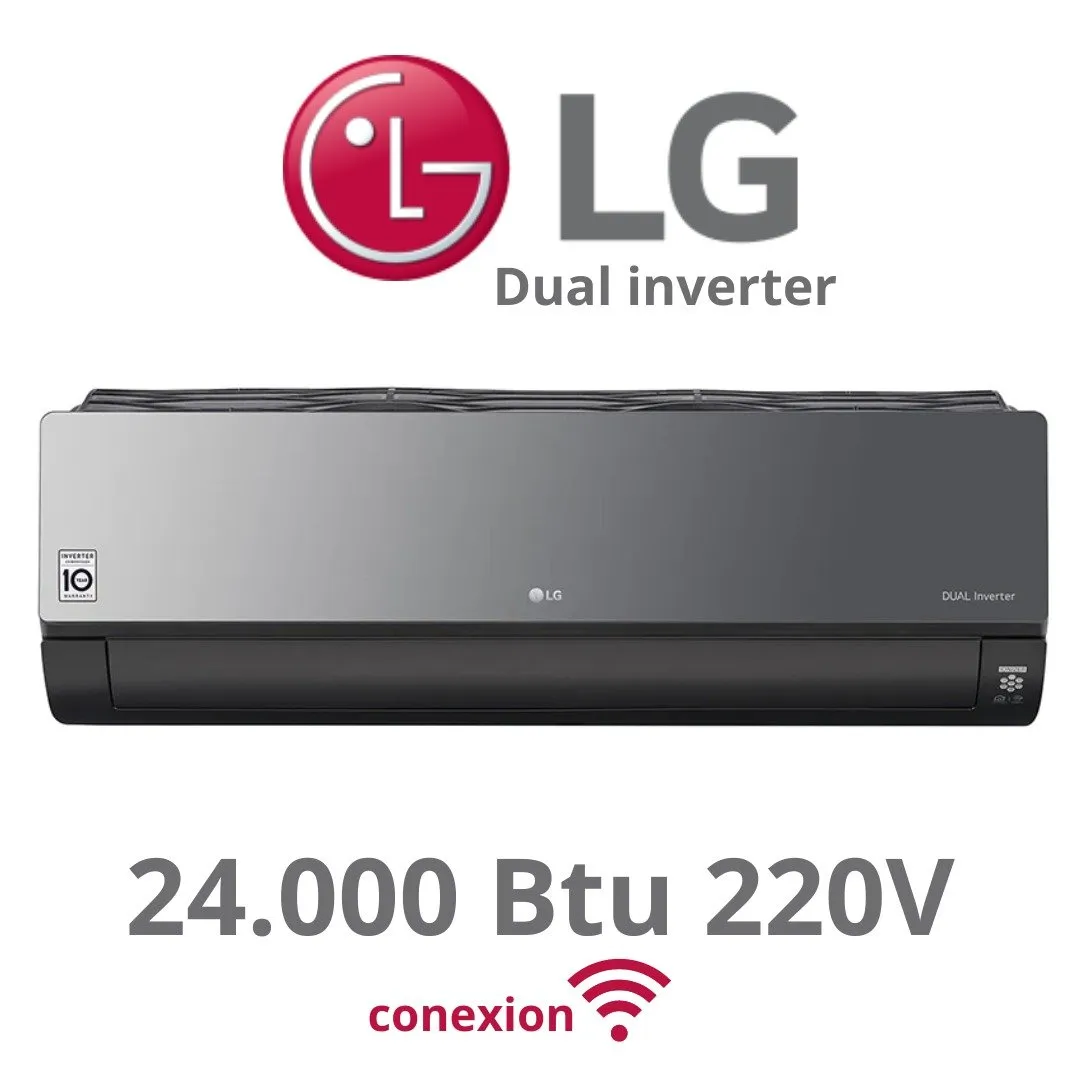 Aire acondicionado Mini Split Lg Art Cool Dual Inverter de 24.000 btu a 220v