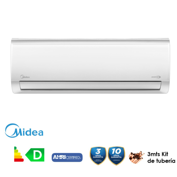 Aire acondicionado tipo Mini split MIDEA SILK Inverter de 21.000 btu 220v