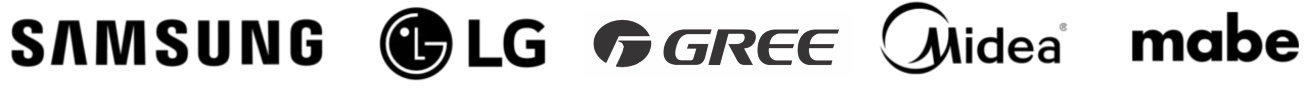 Marcas de aire acondicionado Samsung, LG, Gree, Midea y Mabe
